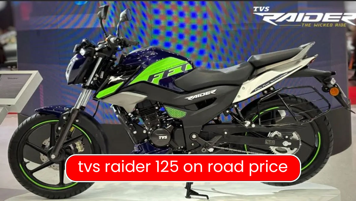 tvs raider 125 on road price